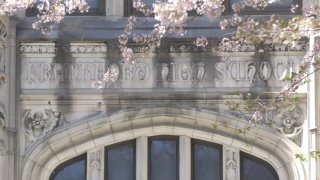 Frankford High School sign etched in stone.