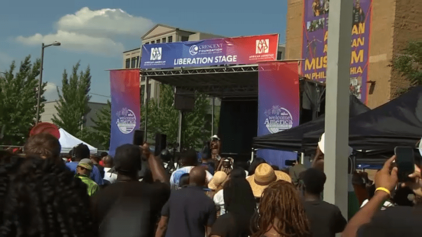 2024 Juneteenth Block Party as Wawa Welcome America festivities began