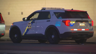 Philadelphia police SUV parked along Oregon Avenue on June 13, 2024.