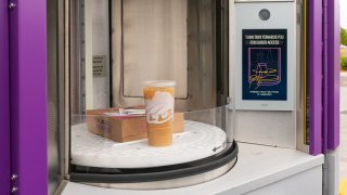 General views of the Taco Bell Defy next-generation, high-tech automated drive-thru concept restaurant in Brooklyn Park, Minnesota, where customers use their smart phones to receive food orders via a vertical lift system on September 06, 2023 in Minneapolis, Minnesota. 