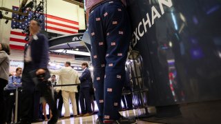 A trader works on the floor at the New York Stock Exchange (NYSE) in New York City, U.S., July 3, 2024. 