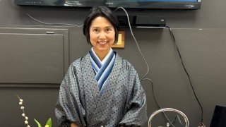 Here I am at an event about longevity at my local library, practicing Chado, the traditional Japanese tea ceremony for preparing matcha.