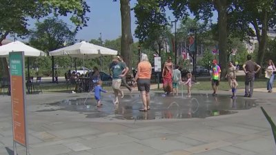 Cooling off at Philly splash pad as temps get steamy