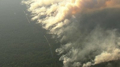 Forest fire in Wharton State Forest in New Jersey is 65% contained, officials say