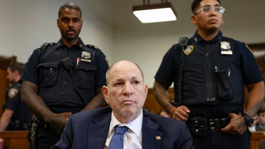 Former film producer Harvey Weinstein appears in Manhattan Criminal Court for a status hearing to be retried, following his overturned sex crimes conviction, Tuesday, July 9, 2024 in New York.