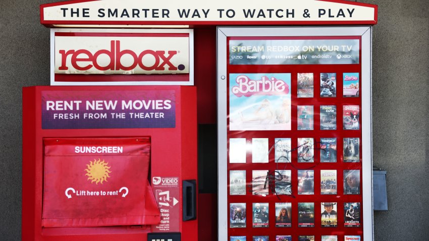 A Redbox movie rental kiosk