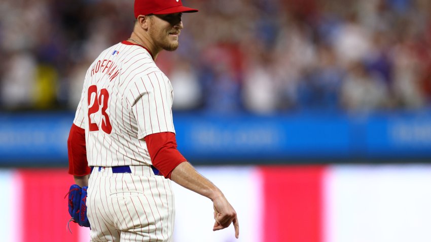 PHILADELPHIA, PENNSYLVANIA – JULY 10: Jeff Hoffman #23 of the Philadelphia Phillies celebrates the win against the Los Angeles Dodgers in the ninth inning at Citizens Bank Park on July 10, 2024 in Philadelphia, Pennsylvania. (Photo by Heather Barry/Getty Images)