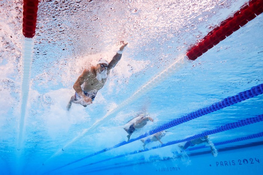 Caeleb Dressel of Team United States competes