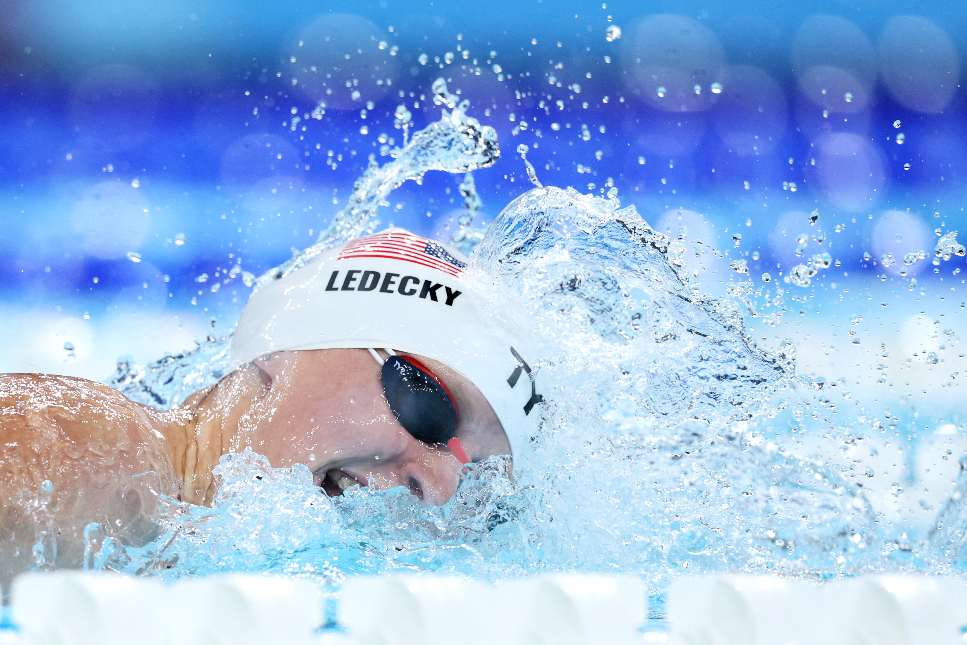 Katie Ledecky wins women’s 1500m freestyle heat at 2024 Olympics