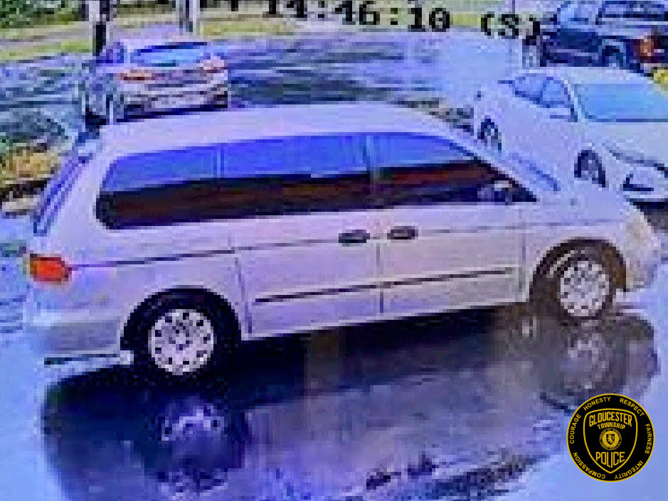 Police shared this image of a vehicle that two men who are alleged to have used fake cash at a Gloucester Township pizza shop are said to have fled the scene in. 
