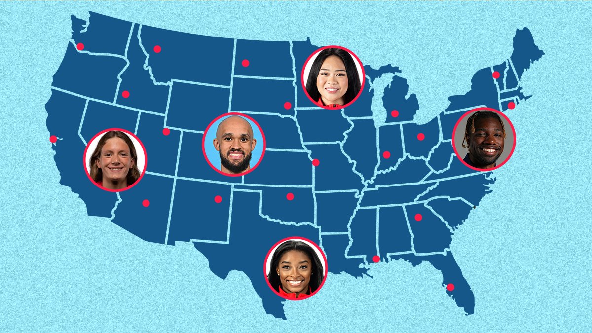 What state has most Team USA athletes? Map for 2024 Olympics NBC10