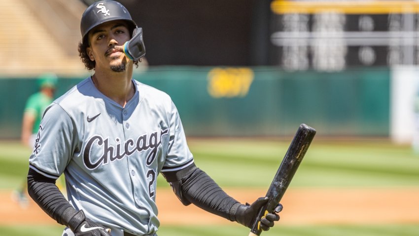 Miguel Vargas after a strike out