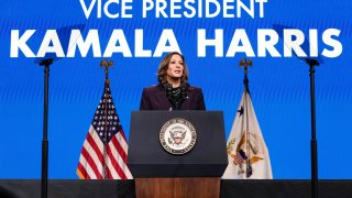 FILE – Vice President Kamala Harris speaks during the American Federation of Teachers’ 88th national convention, July 25, 2024, in Houston. (AP Photo/Tony Gutierrez, file)