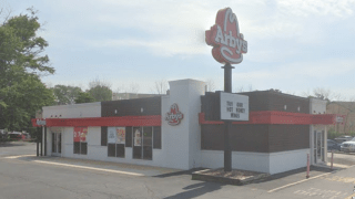 At least one worker at this Arby's restaurant in Newark, Del. was sprayed with a chemical during a robbery on Saturday night, police said.