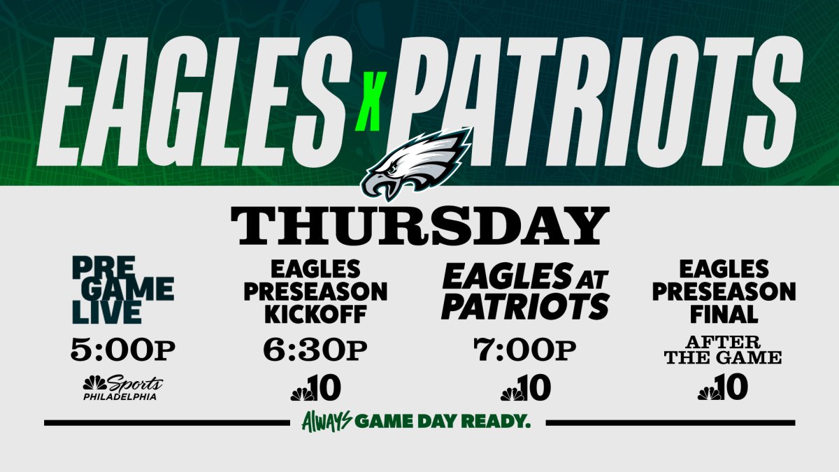 How to watch the Eagles vs Patriots – NBC10 Philadelphia