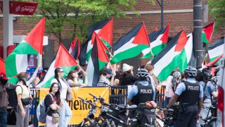 Palestinian protest in Chicago