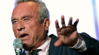 WASHINGTON, DC – MAY 24: Independent presidential candidate Robert F. Kennedy Jr. speaks at the Libertarian National Convention on May 24, 2024 in Washington, DC. Kennedy is seeking qualification to be part of the first presidential debate currently scheduled on June 27 between Democratic presidential nominee President Joe Biden and Republican presidential nominee former President Donald Trump. (Photo by Kevin Dietsch/Getty Images)