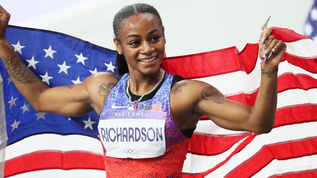 Sha’Carri Richardson wins silver in women’s 100m at 2024 Olympics