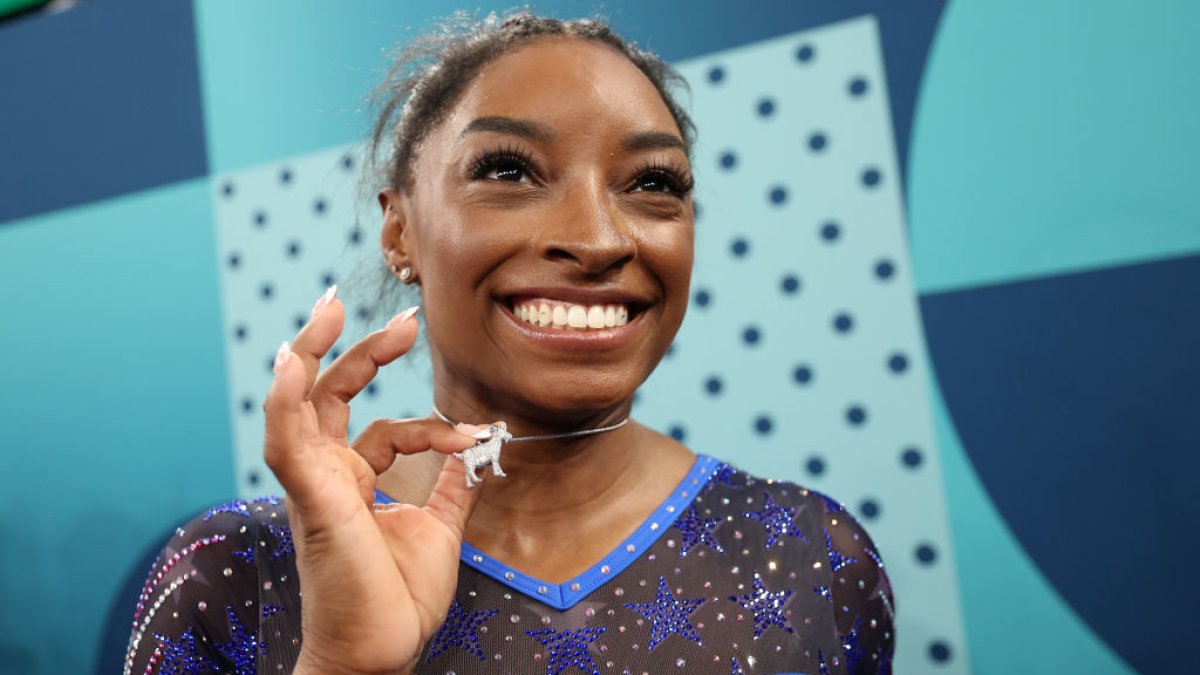 Simone Biles Goat Necklace 2025 Olympics