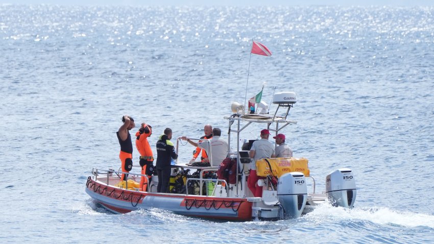 Rescue boat in water