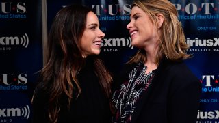 Sisters Jenna Bush-Hager (R) and Barbara Bush.