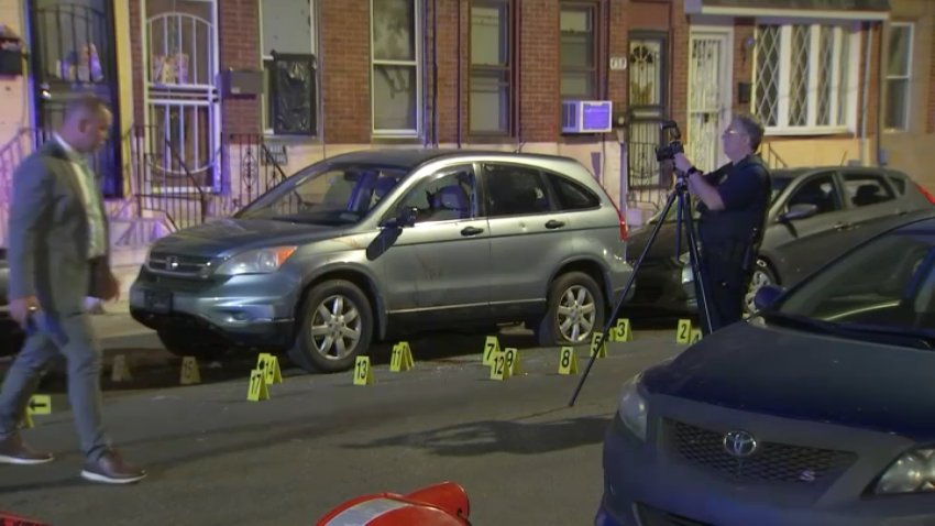 Investigators photograph the scene of a deadly shooting on Indiana Avenue in the early hours of Monday, Aug. 26, 2024.