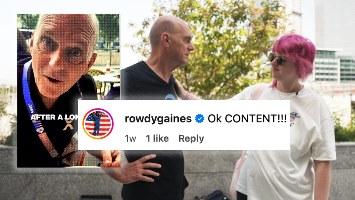 This is the mastermind behind Rowdy Gaines’ fun social media presence