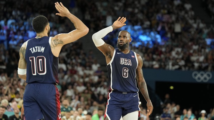 Jayson Tatum and LeBron James