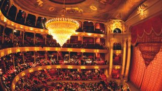 The interior of the Academy of Music in Philadelphia.