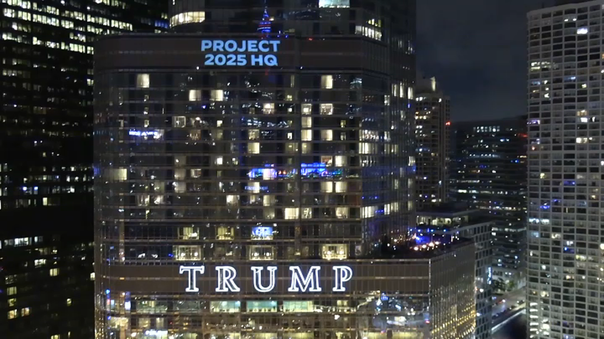 Images projected on Trump Tower in Chicago ahead of DNC – NBC10 ...