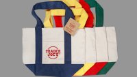 Trader Joe’s $2.99 mini tote bags come in four colors.