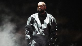 Rapper Ye, formerly known as Kanye West, performs onstage during a “Vultures 1” concert in Inglewood, California on March 14, 2024.