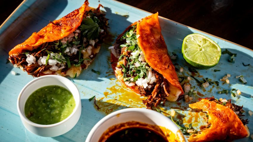 The Birria Tacos at Mariscos 1133 Restaurant in Washington, D.C.