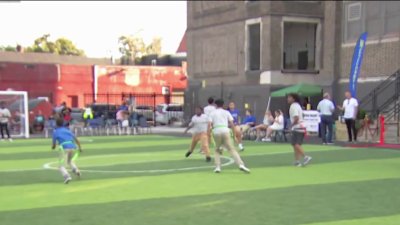 School parking lot transformed into a new soccer park in Kensington