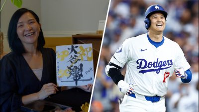 Japanese artist celebrates Ohtani's historic 50-50 season through calligraphy