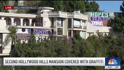 Taggers target second Hollywood Hills mansion owned by MLB team owner's son