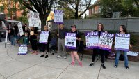 Bucks County union workers demonstrate in Doylestown on Sept. 20, 2024.