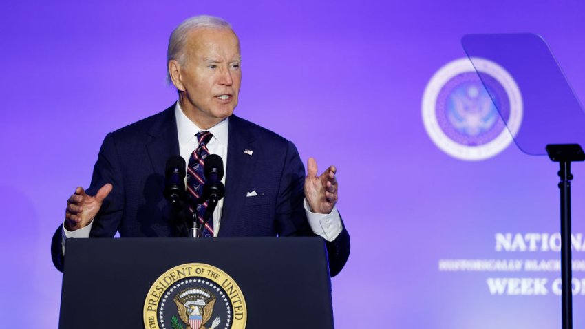 PHILADELPHIA, PENNSYLVANIA – SEPTEMBER 16: U.S. President Joe Biden speaks at the 2024 National Historically Black Colleges and Universities (HBCU) Week Conference on September 16, 2024 in Philadelphia, Pennsylvania. During his remarks Biden spoke about his administration’s record of providing funding for Historically Black Colleges and Universities and the importance of investing in the schools. (Photo by Anna Moneymaker/Getty Images)