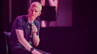 Patrick Collison, CEO and co-founder of Stripe, speaking at 2022’s Italian Tech Week in Turin, Italy.