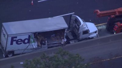 FedEx truck, another tractor-trailer involved in crash on NJ Turnpike