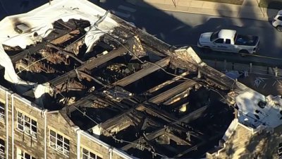 Daylight shows damage done by fire that gutted Delco Catholic school