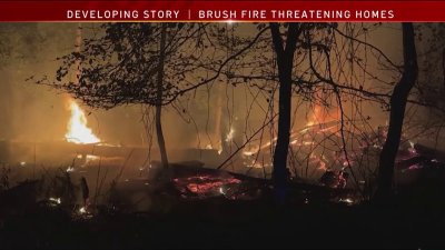 Neighbors react after brush fire burns for hours in NJ