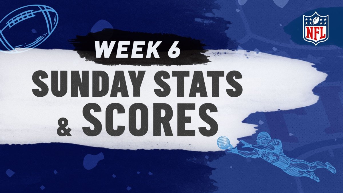 Stats and scores from NFL Sunday Week 6 – NBC10 Philadelphia