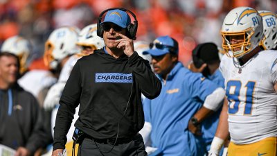 Jim Harbaugh briefly leaves Chargers game with unknown illness