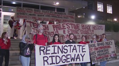 Protesters disrupted a Philly school board meeting to call for the reinstatement of a teacher