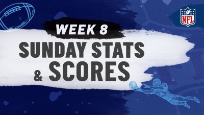 Stats and scores from Week 8 NFL games