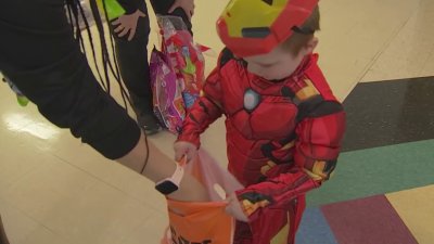 Children at St. Christopher's Hospital enjoy trick-or-treating ahead of Halloween