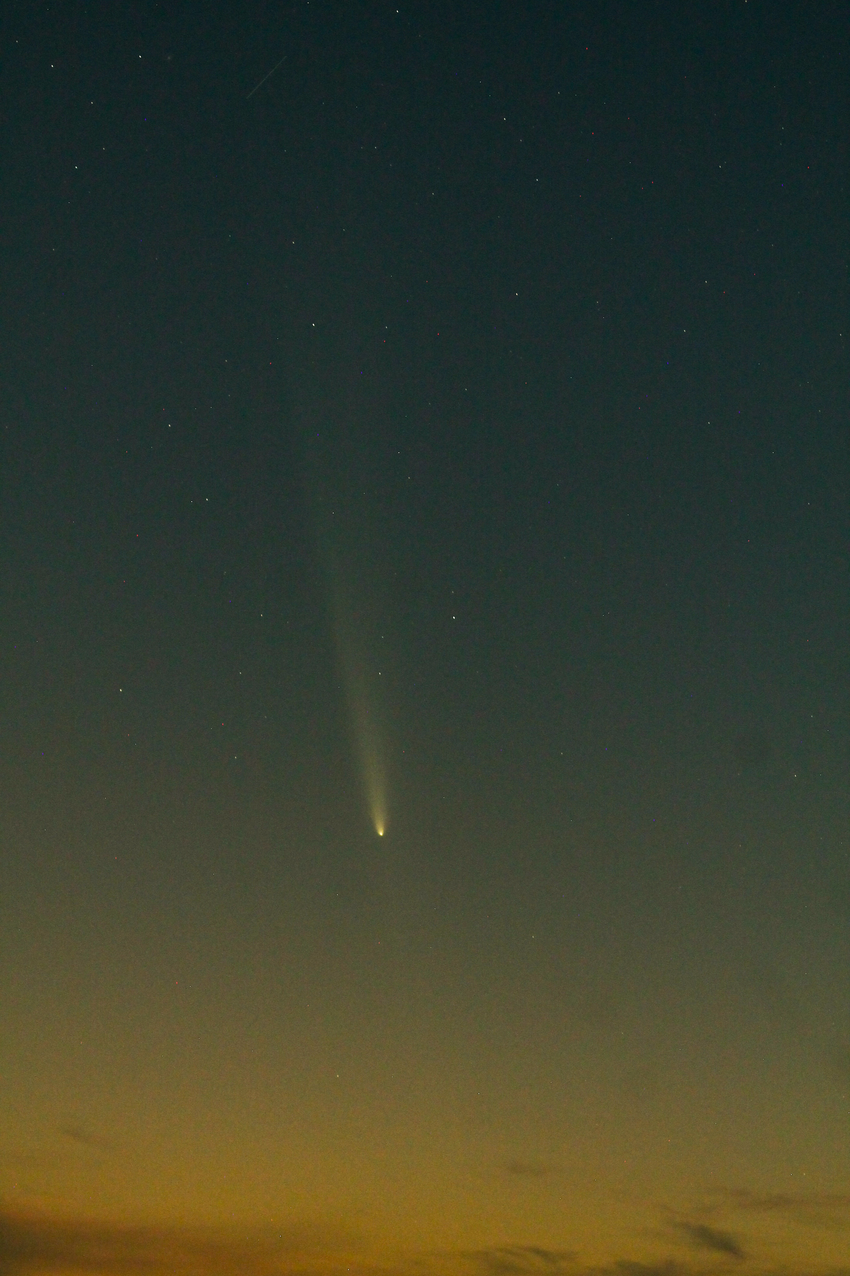 4 second picture of the comet taken at Dinosaur Valley State Park on 10/13.