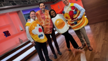 NBC10 morning team in breakfast costumes