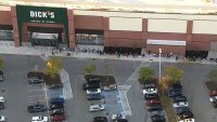 Line outside Dick's House of Sport in Wilmington, Delaware.